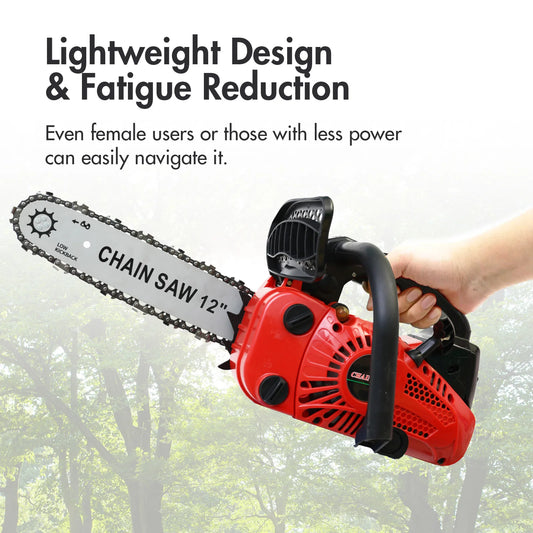 12 Inch Cordless Chainsaw Gasoline Lightweight Portable Electric 1000W 25.4 CC
