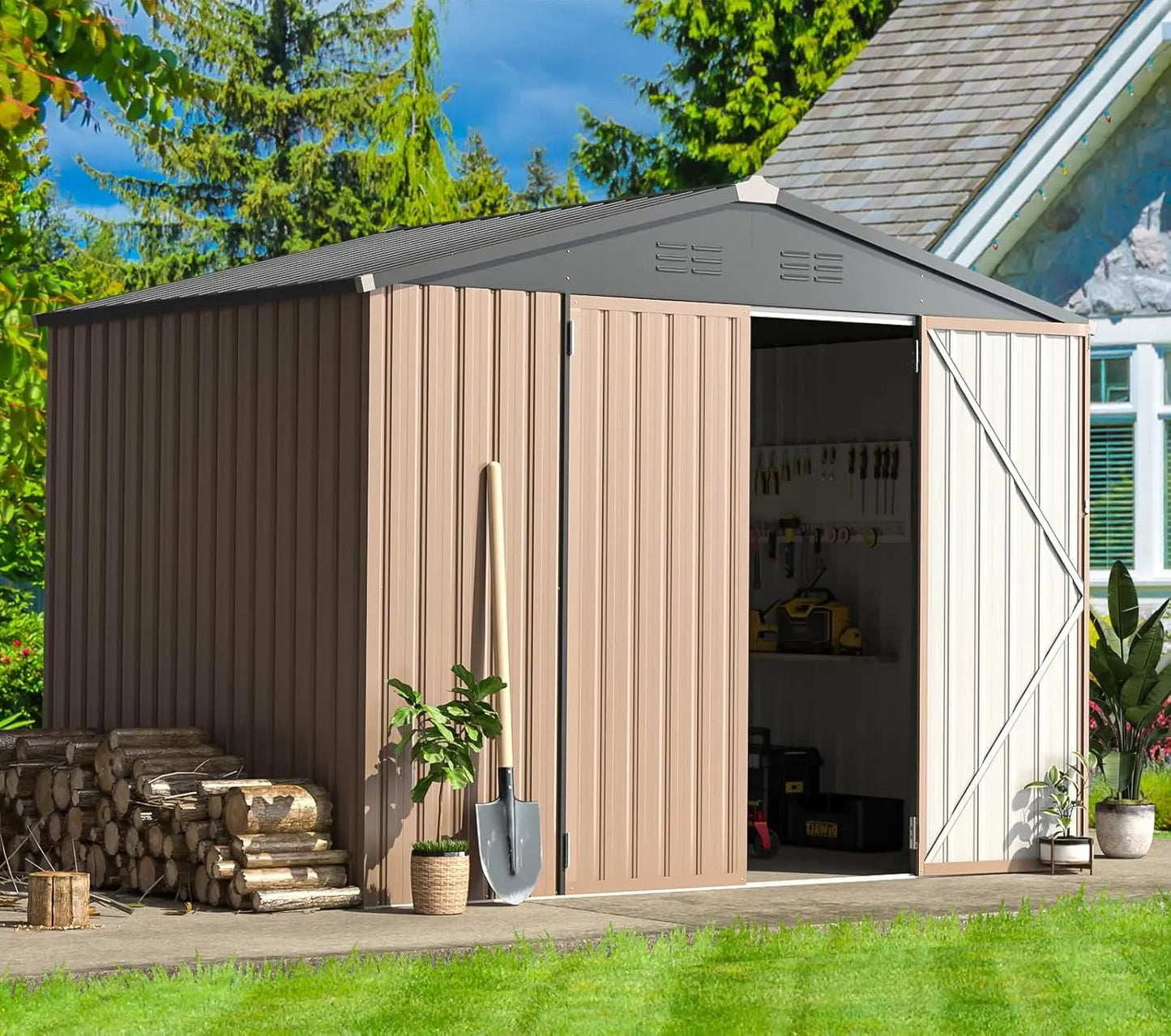 8x6 Storage Shed Backyard Patio Customized