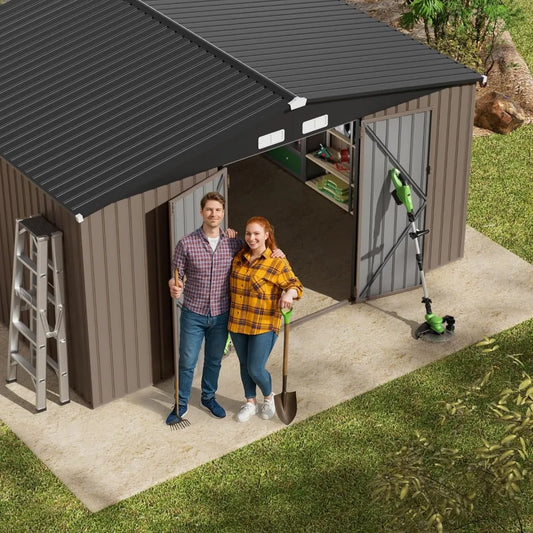 10X12 FT Outdoor Storage Shed, Durable Garden, Patio