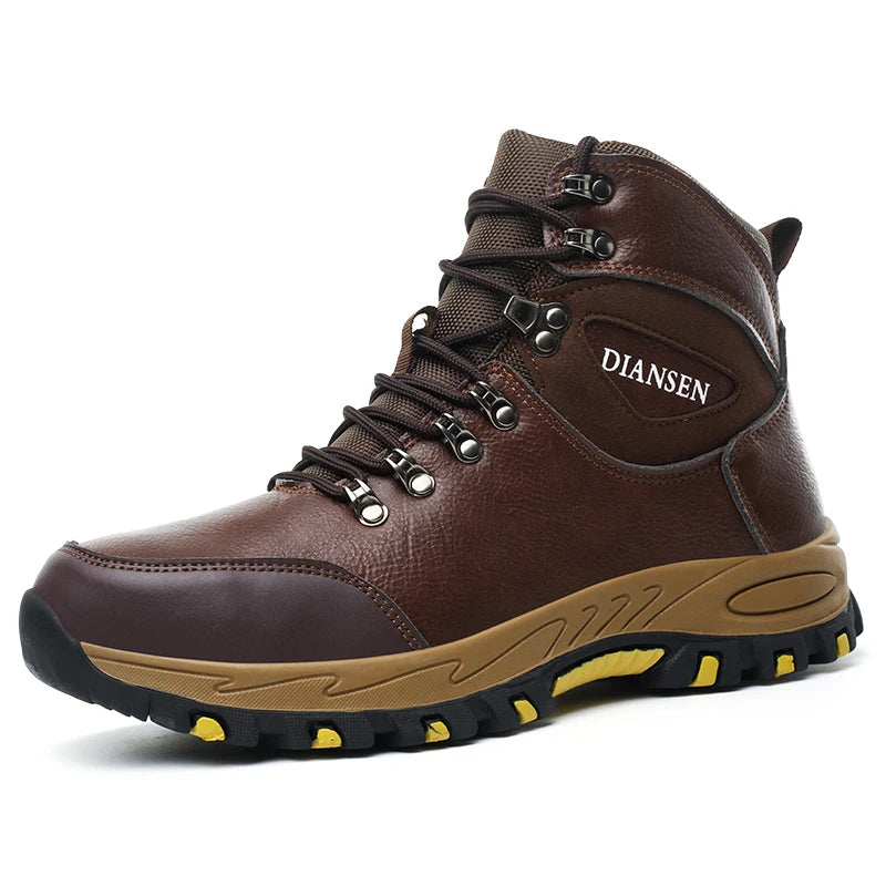 Waterproof Leather Indestructible Men Safety Boots Outdoor Military Industrial