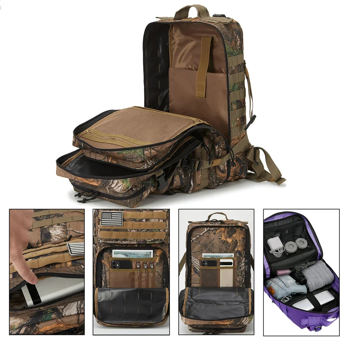 45L Hunting Large Capacity Outdoor Tactical Backpacks
