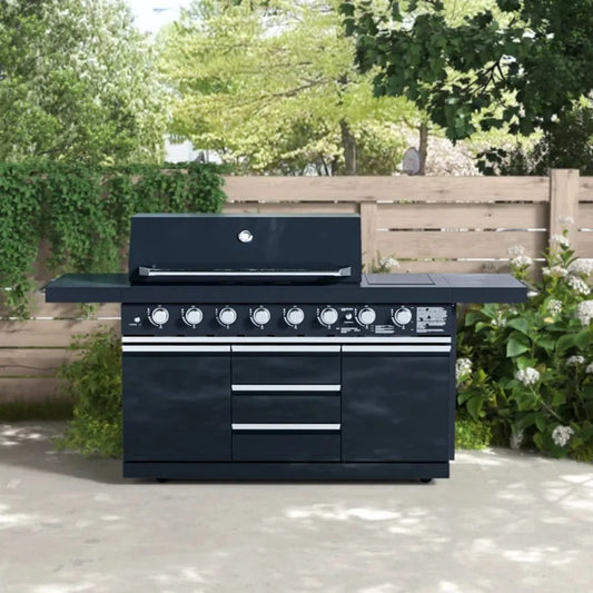 8-Burner Outdoor Gas Grill BBQ Island 98,600 BTU