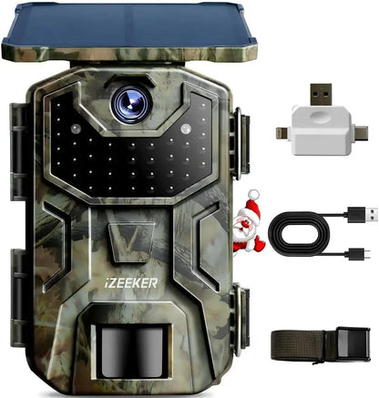 trail camera solar night vision wildlife waterproof