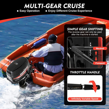 2-Stroke 12HP Outboard Motor for Fishing Boats