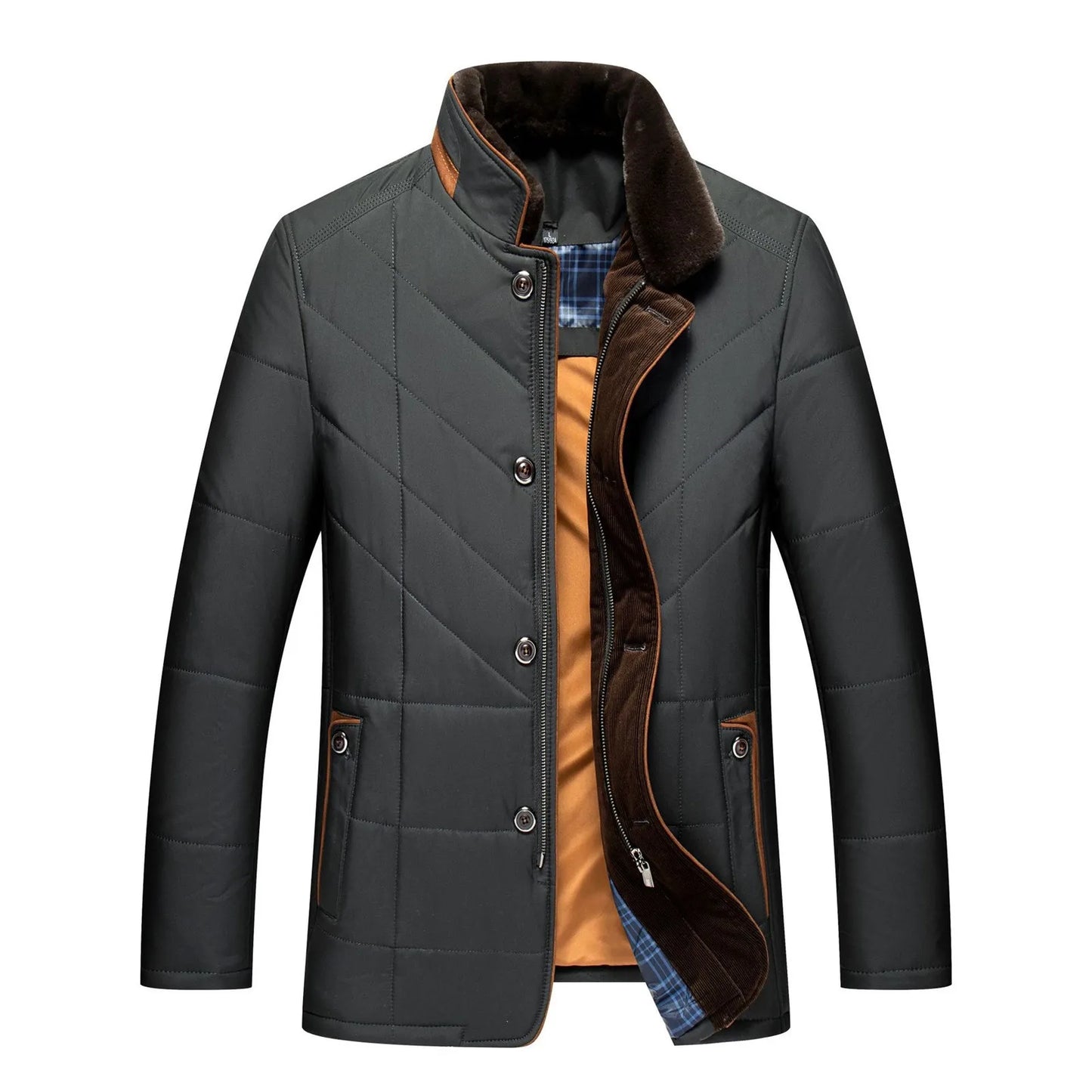 Men's Down Jacket Casual Winter Warm Fleece