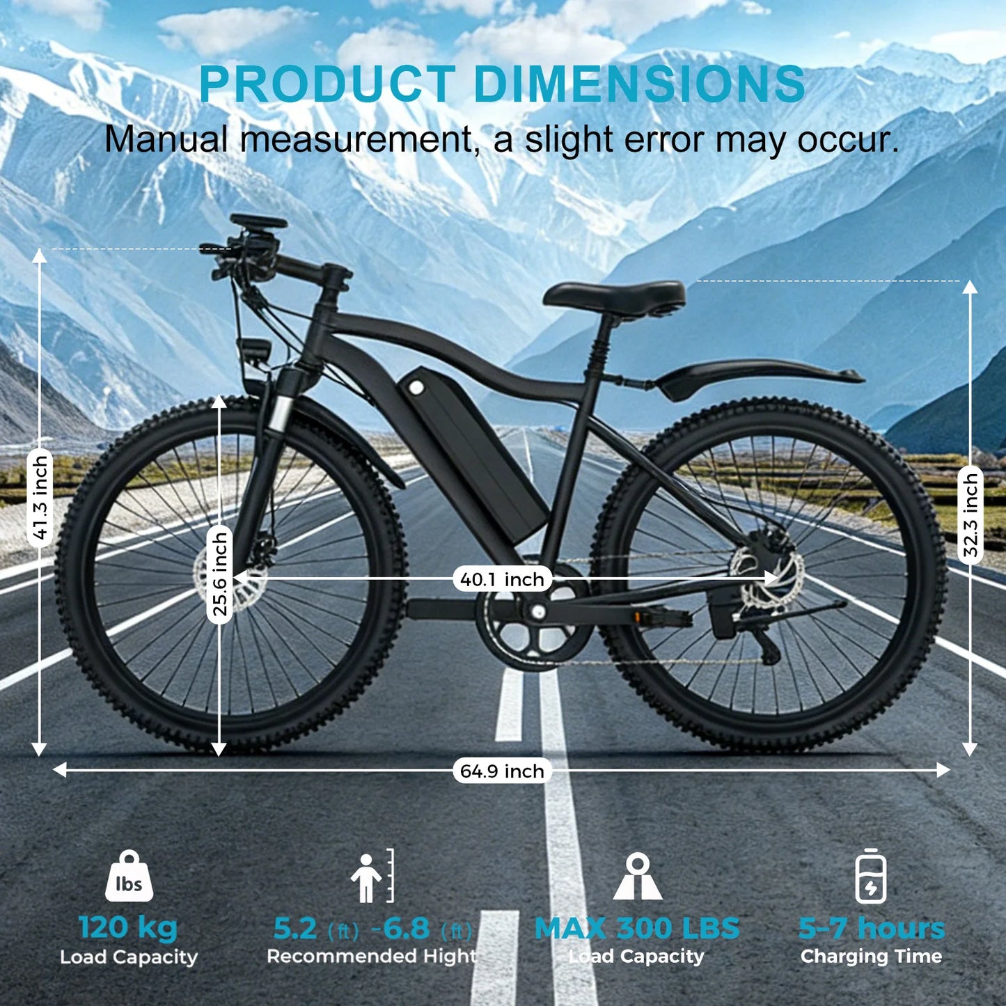 Electric Bicycle 48V Removable Battery 500W Motor