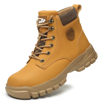 Men's Puncture-Proof Steel Toe Safety Boots Mechanics & Construction