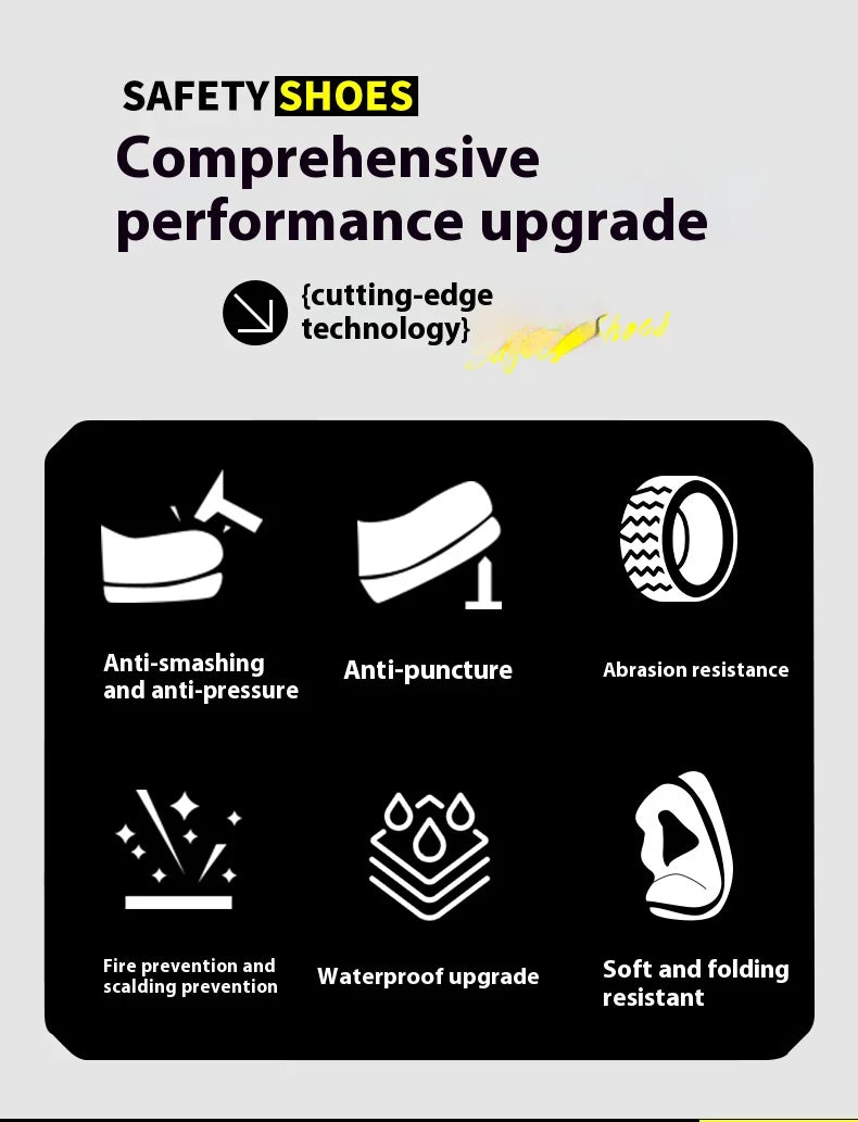 Waterproof Leather Indestructible Men Safety Boots Outdoor Military Industrial