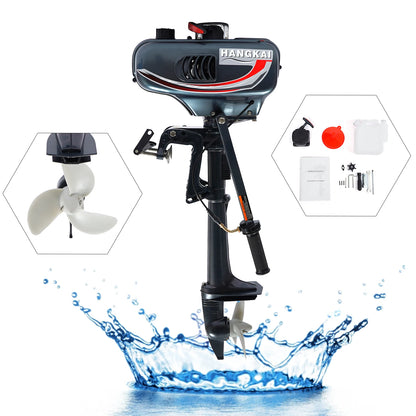 Portable 3.5HP Gasoline Outboard Motor with Adjustable Tilt