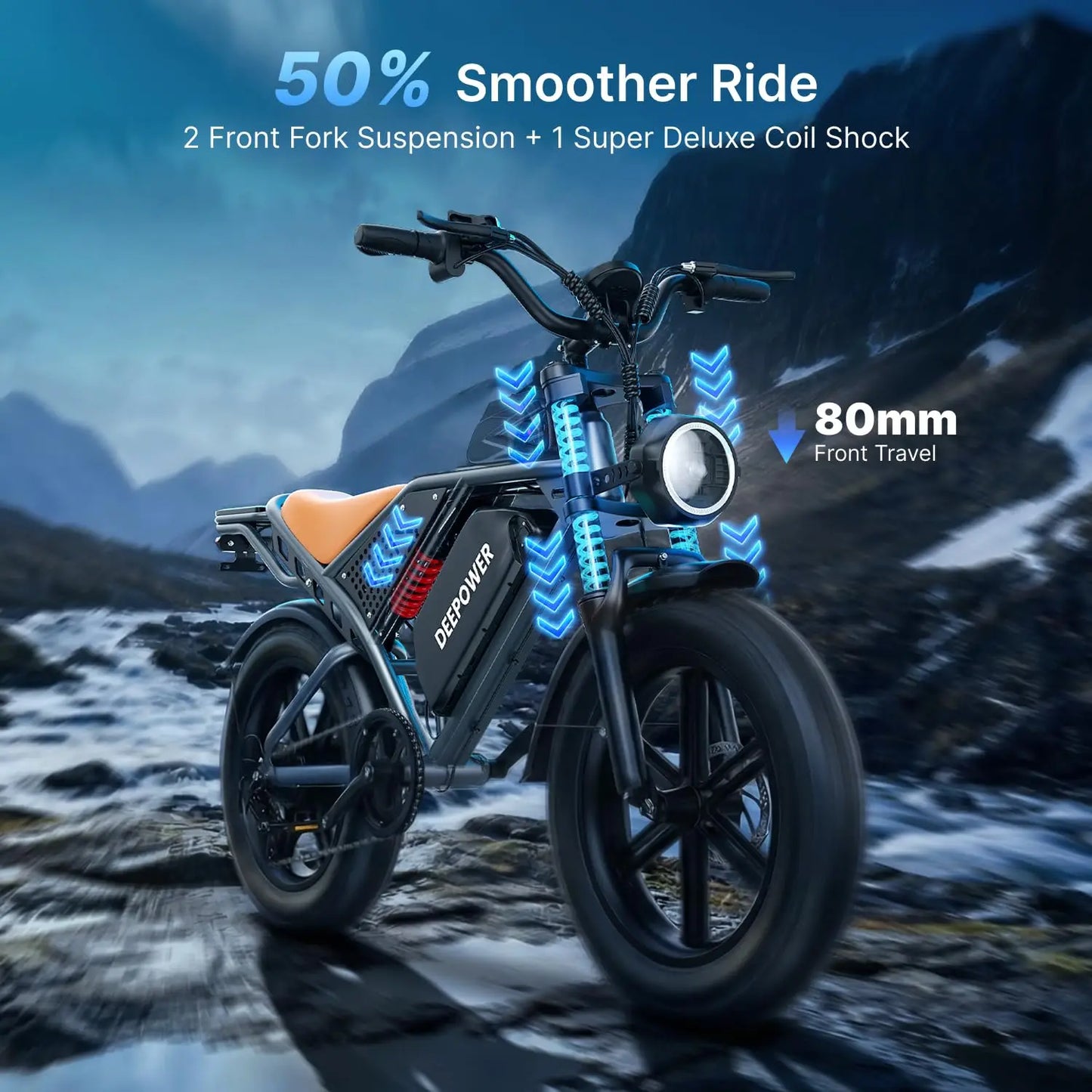 Electric Bike ,2000W Motor&28MPH 48V