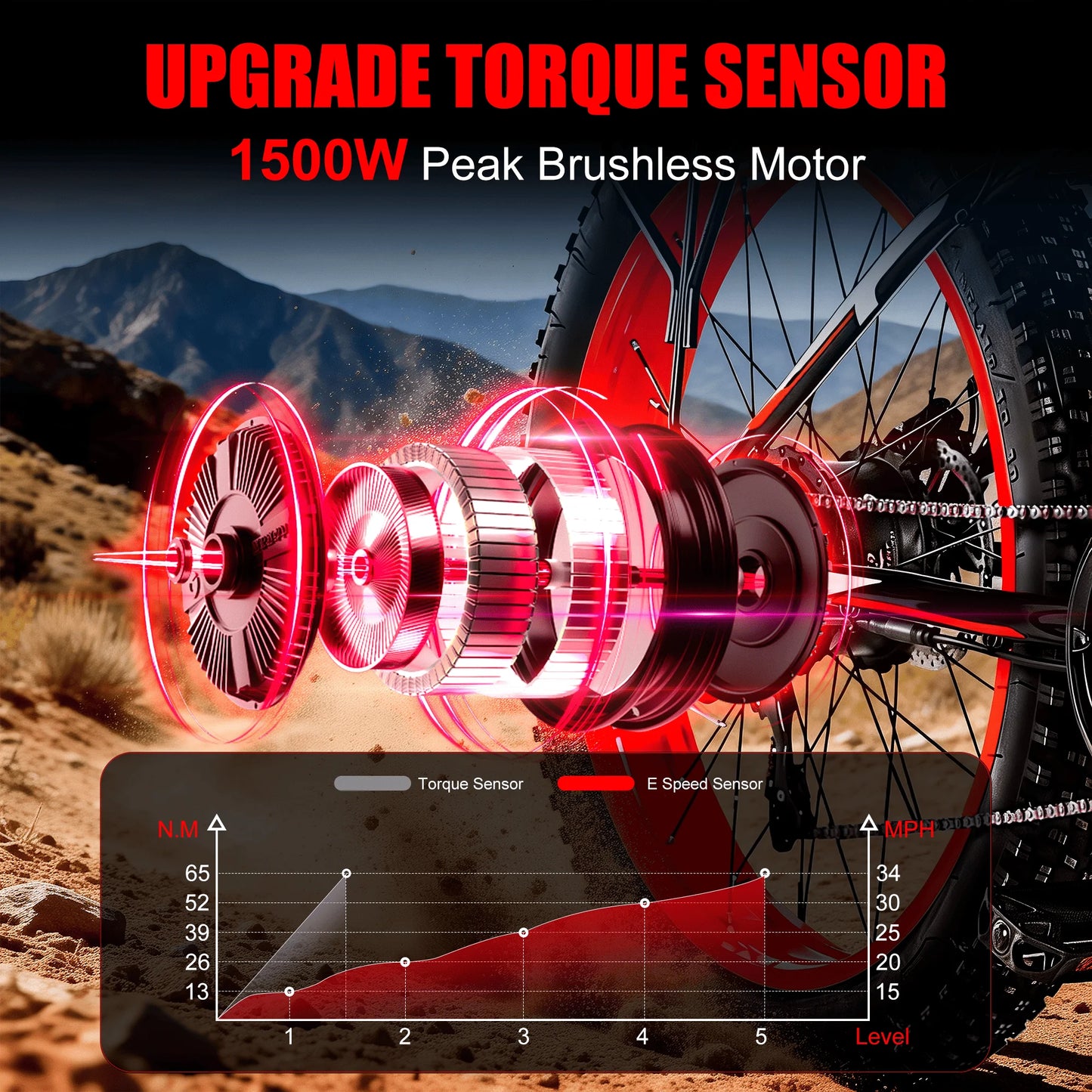 1500W Electric Bike 48V Mountain Off-Road