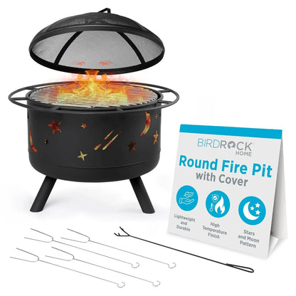 30″ Round Wood-Burning Fire Pit