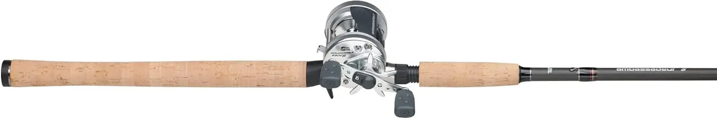 Bait cast Fishing Rod and Reel Combo with Smooth Retrieve, 7. Ft