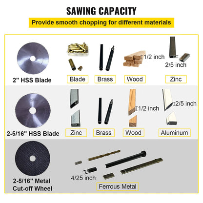 Mini Miter Cut-off Chop Saw 0-45°For Wood Plastic Metal