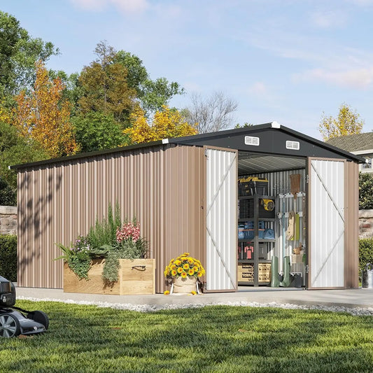 10x12FT Outdoor Storage Shed Backyard Patio