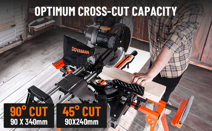 12-In Dual-Bevel Sliding Miter Saw, Laser Guide