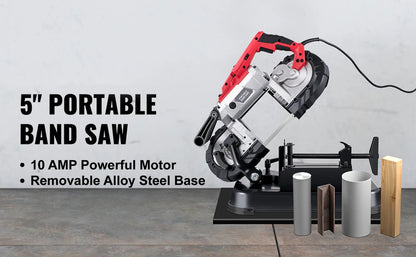 Portable Bandsaw 5Inch Cutting Capacity, Variable Speed