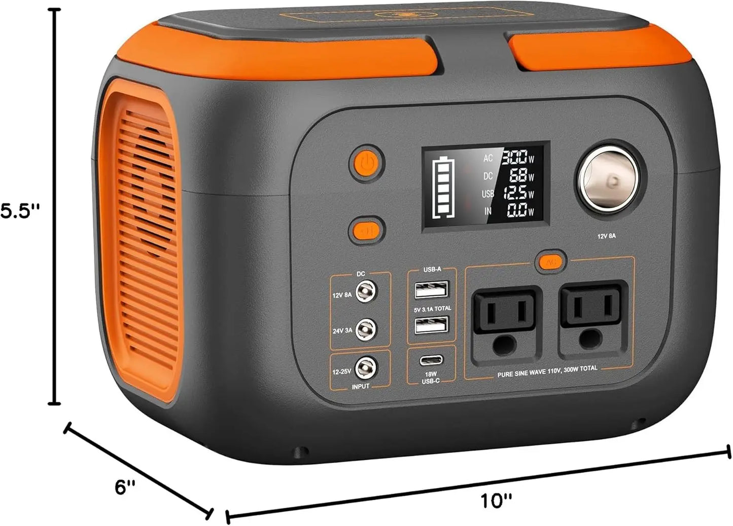 600W/300W/200W/120W Portable Power Station,110V AC Outlets Solar Generator Storage Energy Power Bank For Camping Travel RV Home