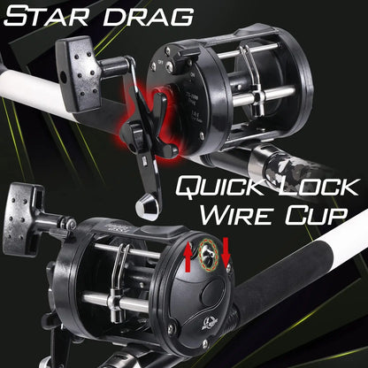 Fishing Rod and Reel Combo for Catfish, Bass, and Freshwater Angling