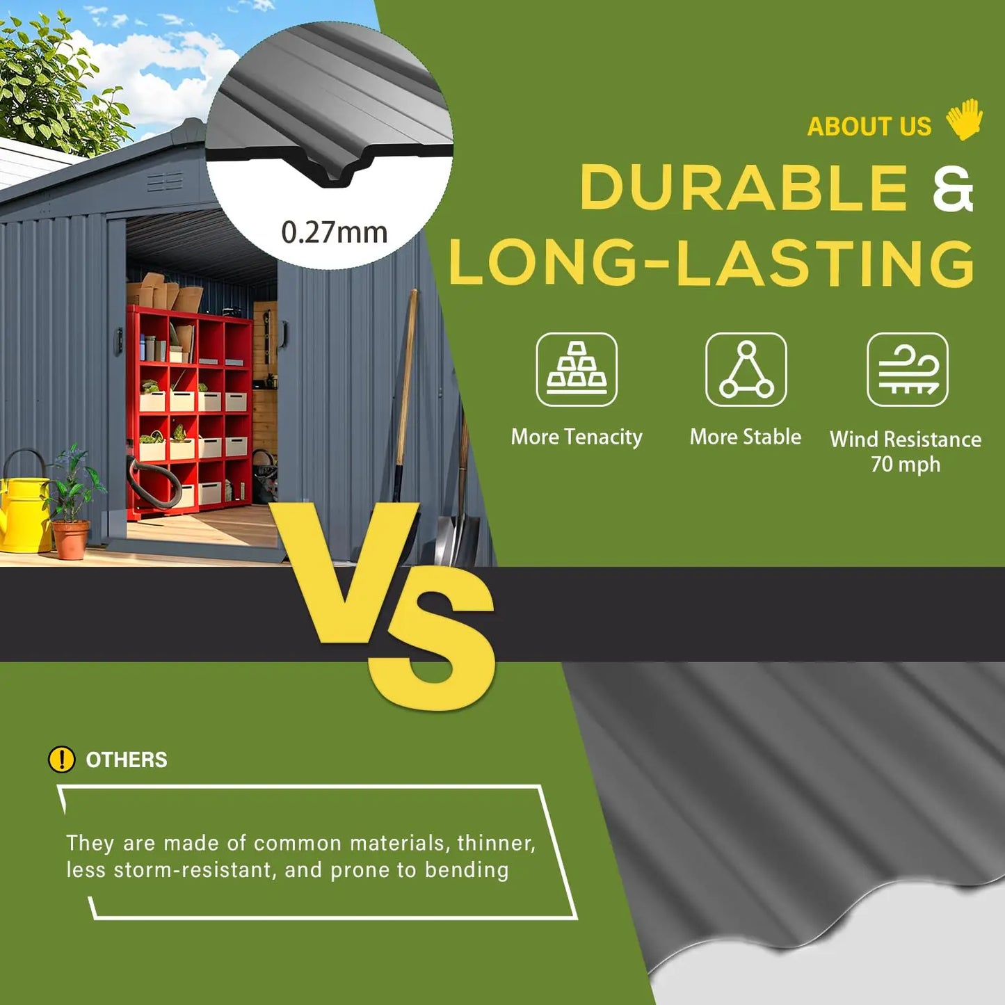 12x14 Outdoor Storage Shed Sliding Door Backyard